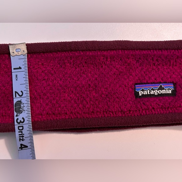 Patagonia Re-tool Headband - magenta w/brown trim. one size - Picture 4 of 5
